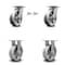 Service Caster 6 Inch Kingpinless V Groove Semi Steel Wheel Caster Swivel Locks 2 Rigid, 2PK SCC-KP30S620-VGR-BSL-2-R-2 - alternate 1
